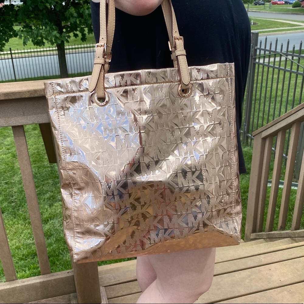 Michael Kors metallic tote